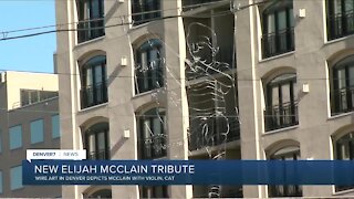 Elijah McClain tribute art in downtown Denver