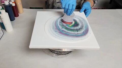 Open Cup Acrylic Pour | Wild and Colorful with Mixed Media Girl Pouring Paints