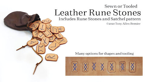 Leather Rune Stones, and Satchel. Leather working patterns