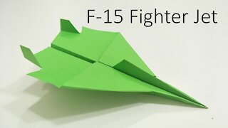 How to Make Origami Easy Paper F-15 Fighter Jet