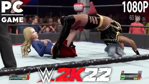 WWE 2K22 | SUPERGIRL V STORM! | Requested Leg Submission Match [60 FPS PC]
