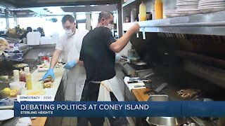 Dodge Park coney island serves up food as customers debate politics