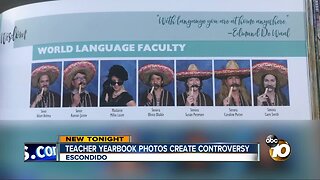 Teacher yearbook photos create controversy