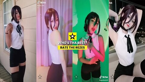 Rate the Girls: Best Reze Chainsaw Man Cosplay Costume TikTok Dance Compilation #3 🔥💣