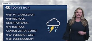 Rain totals around Las Vegas