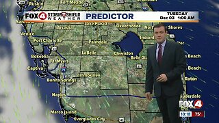 Forecast: Cold front on the way overnight. Cooler and breezy Monday