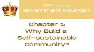 Why Build a Self-Sustainable Community?