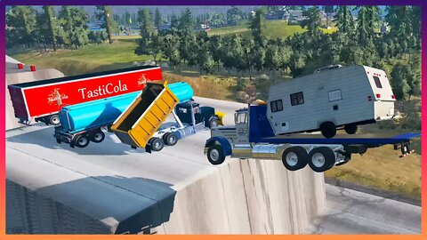 TruckFails | Truks vs Giant Double Bulge #102 | BeamNG.Drive |TrucksFails