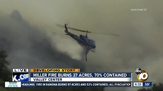 Valley Center fire 70 percent contained
