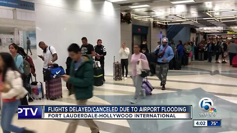 Fort Lauderdale-Hollywood International Airport open, but major flight delays after flash flooding