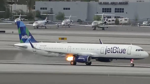 Airplane Engine Explodes