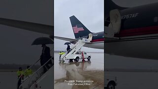 Donald Trump, Just Landed In East Palestine, Ohio