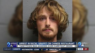 Arrest after racial graffiti at Chinese restaurant