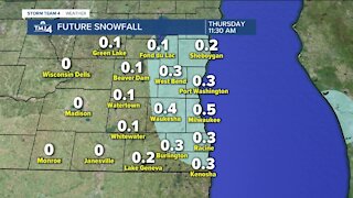 Snow showers on the way Wednesday