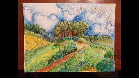 Drawing a Landscape -Rolling Hills.