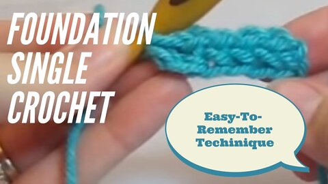 Foundation Single Crochet Tutorial #1: How to Foundation Single Crochet (FSC)
