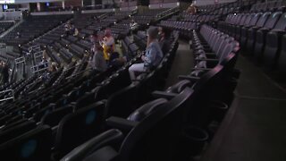 Fans return to Ball Arena to watch Nuggets after more than a year