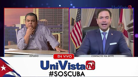 Rubio habla con Carlucho de UniVistaTV sobre las protestas en Cuba