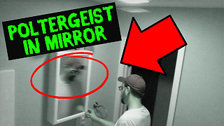 Security camera captures poltergeist in mirror