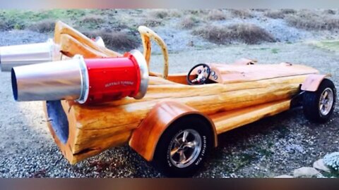 A Car Made from a Log!?