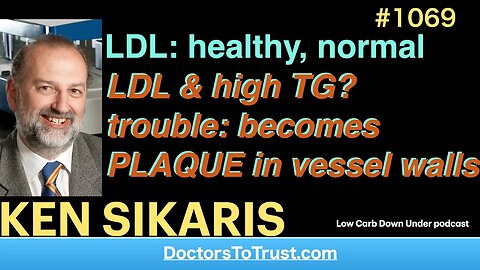 KEN SIKARIS c | LDL: healthy, normal LDL & high TG? trouble: becomes PLAQUE in vessel walls