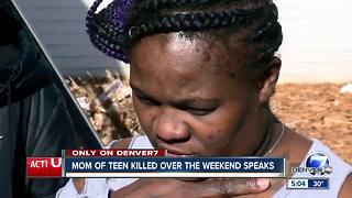 Mom of teen killed over the weekend speaks