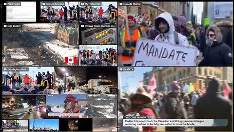 EBS: Trucker Freedom Convoy in Ottawa 2022 (Multiple LIVE Streams)