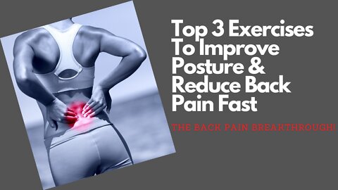 Top 3 simple exercises to relieve back pain fast