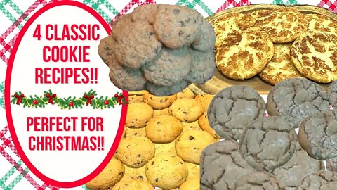 4 CLASSIC COOKIE RECIPES!! PERFECT FOR CHRISTMAS!!