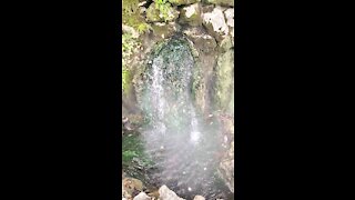 Hot spring waterfall