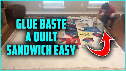 HOW TO GLUE BASTE A QUILT SANDWICH VIDEO - Ty The Hunter