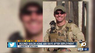 Injured sailor home 680 days after deployment