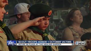 Scout troops retire 58 flags for 1 October victims