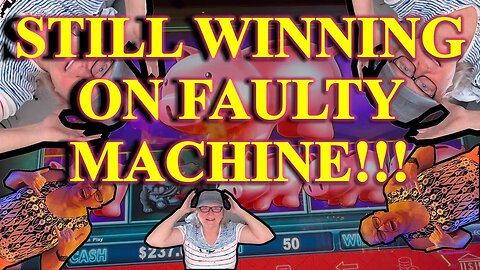 Slot Play - Piggie Bankin', Lock-it-Link - STILL WINNING ON FAULTY MACHINE!!!