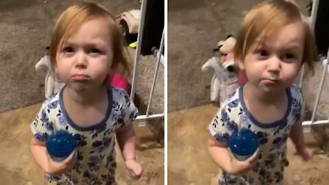 Toddler rats out dad in absolutely hysterical fashion #shorts