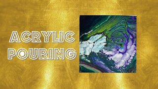 (109) Acrylic Pouring Straight Wiggle Pour