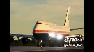 Donald Trump's redesigned Air Force One, makes its public debut at Joint Base Andrews, Maryland.