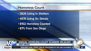 San Diego County homeless count for 2019 released