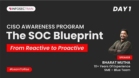 Day - 1 CISO AWARENESS PROGRAM The SOC Blueprint | What is Soc? | Traditional SOC Vs Mordern SOC