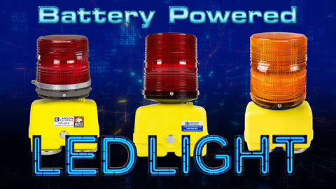 Heavy Duty Portable Warning Light - Red Battery Powered Strobe - Magnetic Mount