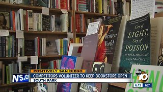 Competitors volunteer to keep bookstore open