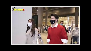 Varun Dhawan and Kiara Advani Spotted at the Airport | SpotboyE