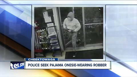 Can you recognize this pajama onesie-wearing robber in Cheektowaga?