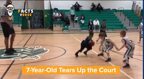 7-Year Old Tears Up the Court