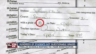 Hundreds of students received questionable grades