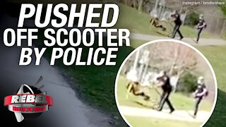 Ontario cop pushes 12 year old kid off scooter | Lincoln Jay with David Menzies