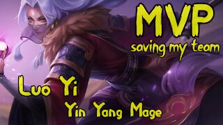 Mobile Legends - Luo Yi Saves the day! Yin Yang Mage MVP!