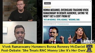 Vivek Ramaswamy Hammers Ronna Romney McDaniel Post-Debate: 'She Treats RNC Money Like It's Her Own'