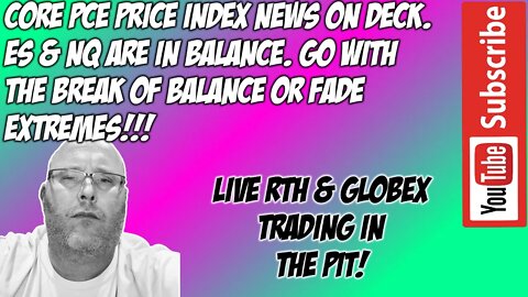Core PCE Price Index & Balance - ES NQ Premarket Trade Plan - The Pit Futures Trading
