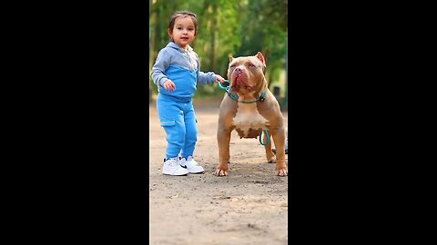 cut dog with cute baby